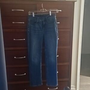 Mid rise Jeans.  Flare crop